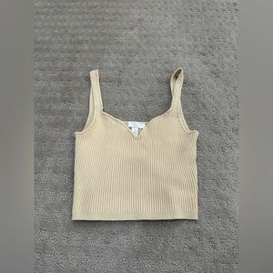 H&M ribbed knit tank in pastel yellow - Size small